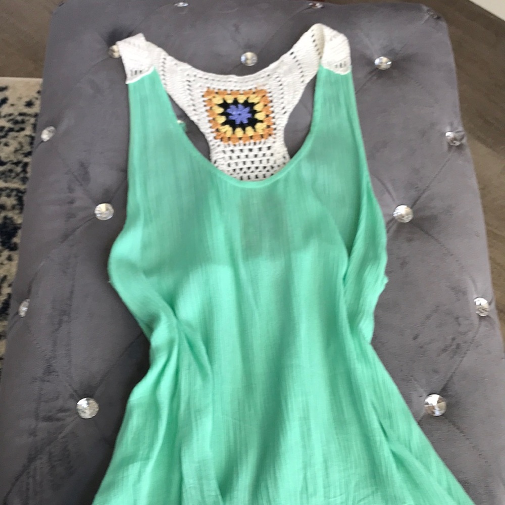 Crochet Back Tank Top - Picture 3 of 3
